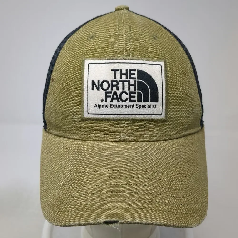 The North Face Trucker Hat Green One Size Mesh Snapback Alpine Equipment Patch